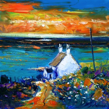 Sunset on the Golden Road Isle of Harris 16x16 Sunset on the Golden Road Isle of Harris 16x16